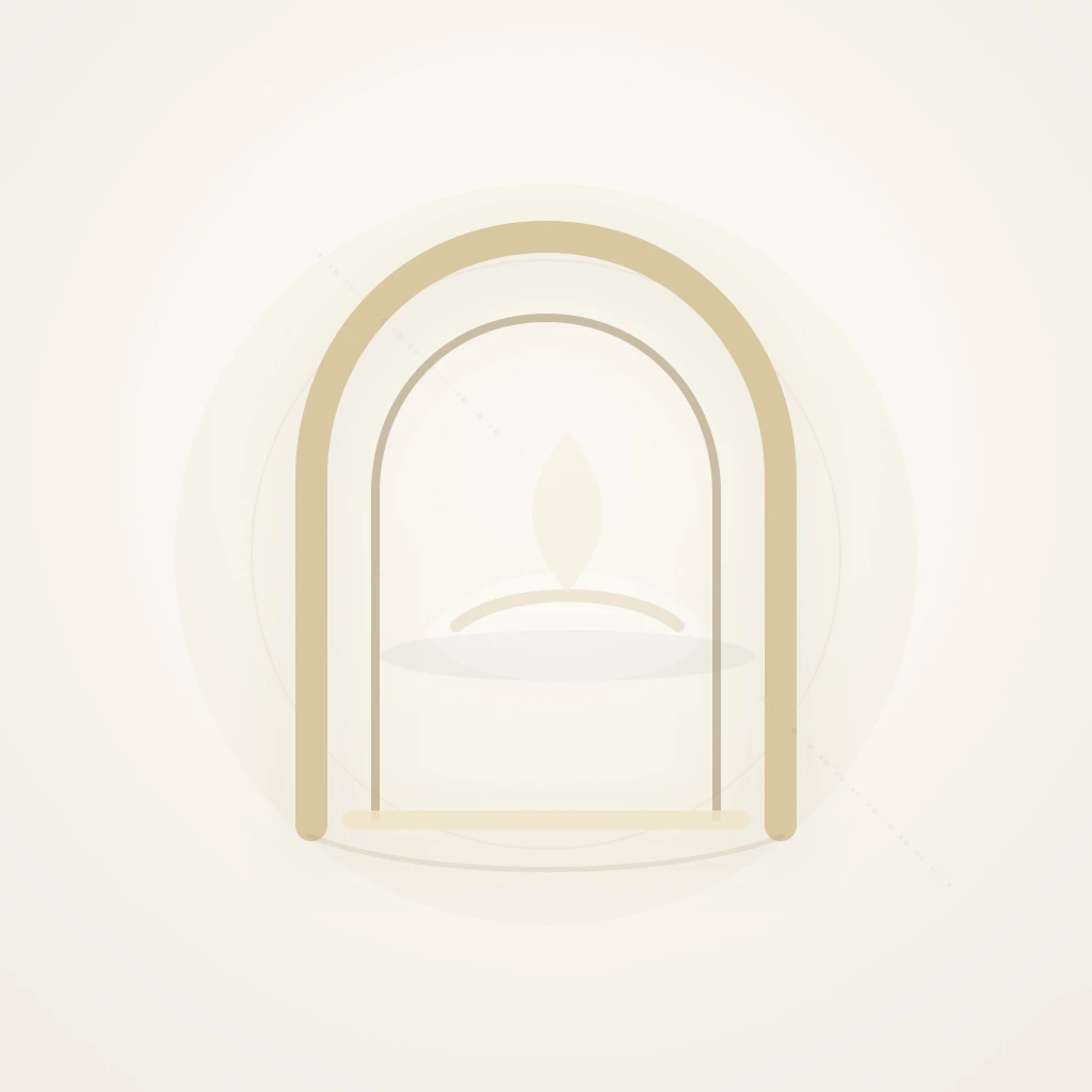 Symbolic editorial illustration representing servitude, tawheed, and devotion to Allah