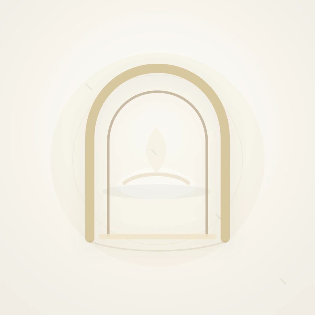 Symbolic editorial illustration representing servitude, tawheed, and devotion to Allah