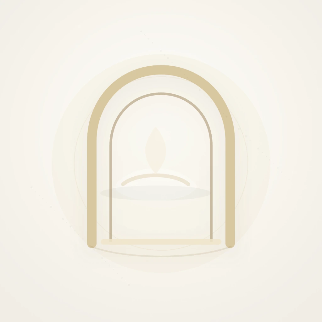 Symbolic editorial illustration representing servitude, tawheed, and devotion to Allah