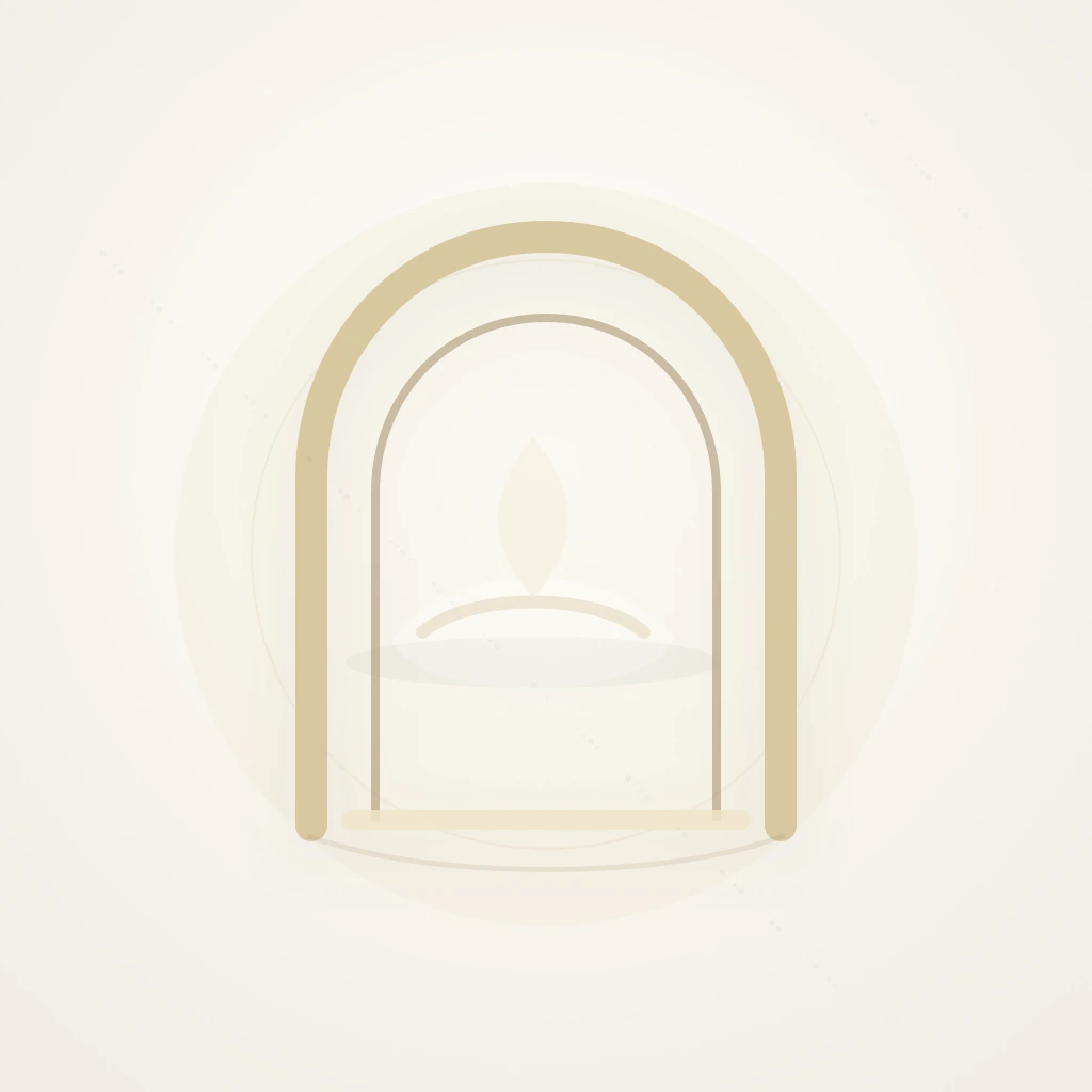 Symbolic editorial illustration representing servitude, tawheed, and devotion to Allah