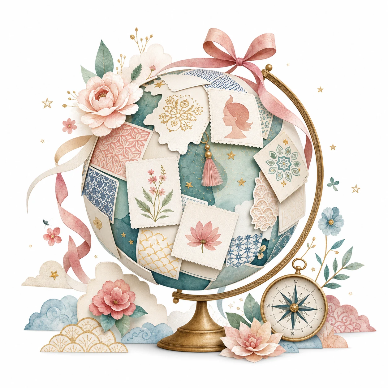 What are international baby girl names illustration