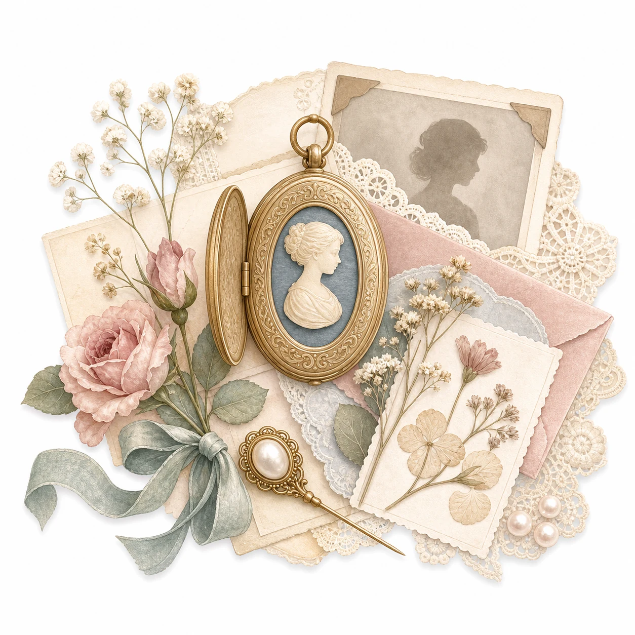 What is a vintage girl's name illustration